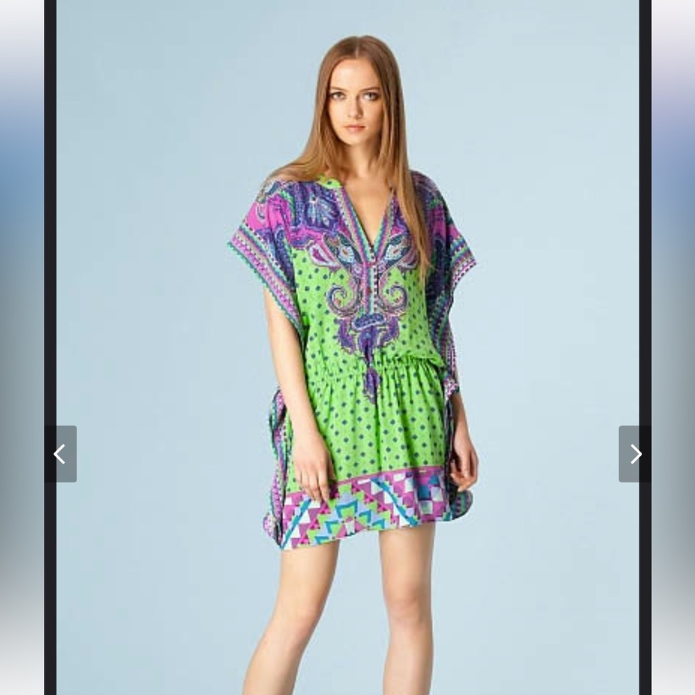 Hale Bob Silk Kaftan Dress